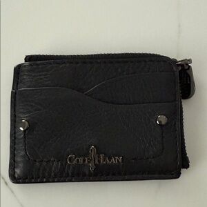 Cole Haan Black Leather Card Holder